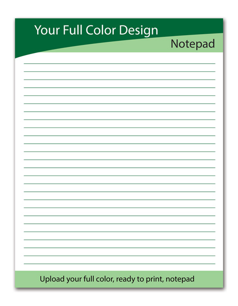 Full Color Notepads – Half Page