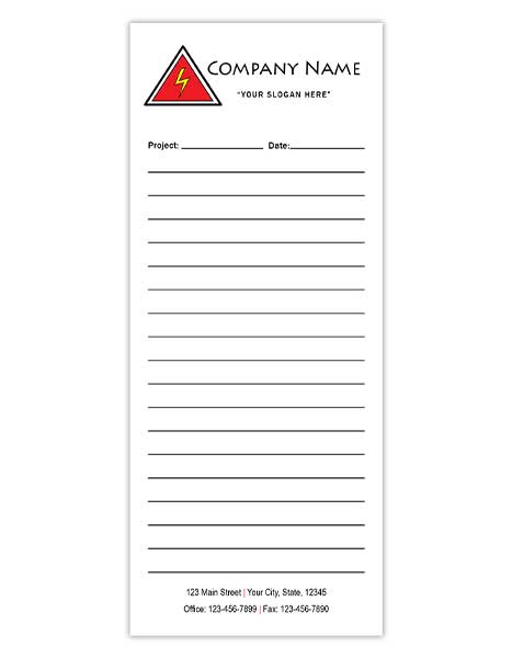 Electrical Company Notepads – Medium