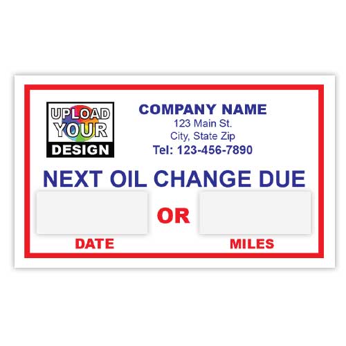 Oil Change Sticker