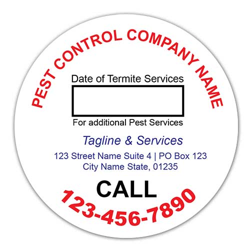 Termite Treatment Notice Label
