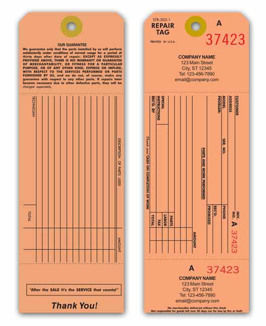 Inventory Tag 1 part