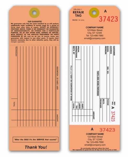Inventory Tag 3 part