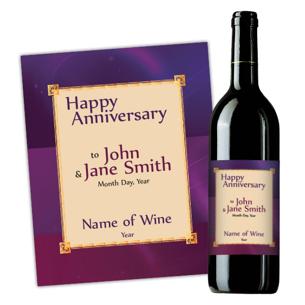 Personalized Anniversary Wine Label