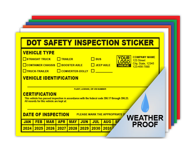 DOT Safety Inspection Sticker
