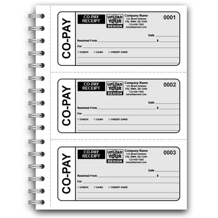 Co-Pay Medical Receipt Book