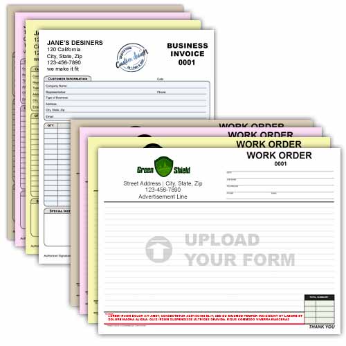 Full Color 4 Part Form Lettersize – Hard Back