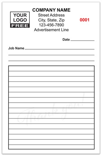 Custom Printed General Invoices