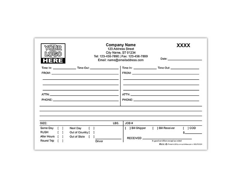 Courier Delivery Tickets