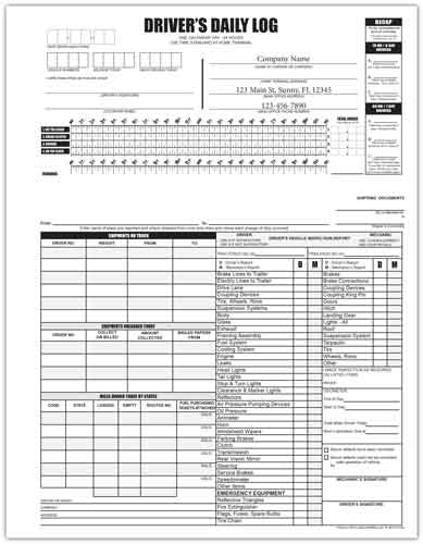 Drivers Daily Log Sheets