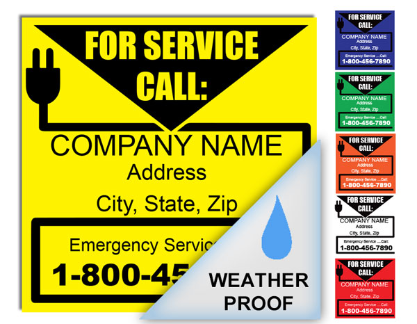 Electrical Business Label – Weatherproof