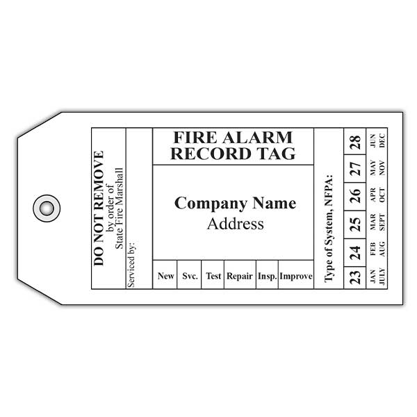 Fire Alarm Record Tags