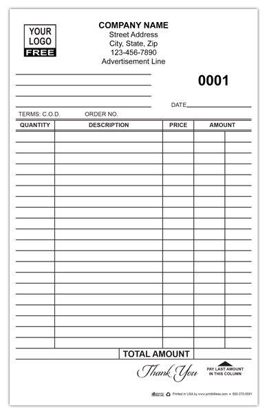Half Page Invoice