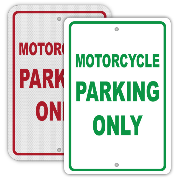 Motorcycle Parking Only Sign