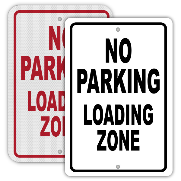 No Parking Loading Zone Sign