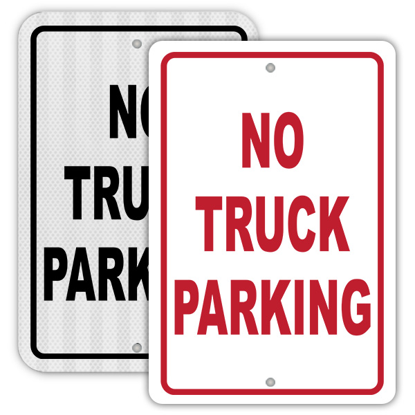 No Truck Parking Sign