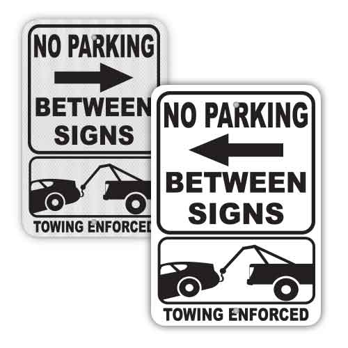 No Parking Between Signs – 2 signs