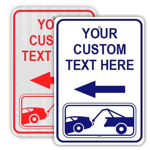 Curb Parking Signs- Left Arrow