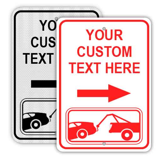 Curb Parking Sign – Right Arrow
