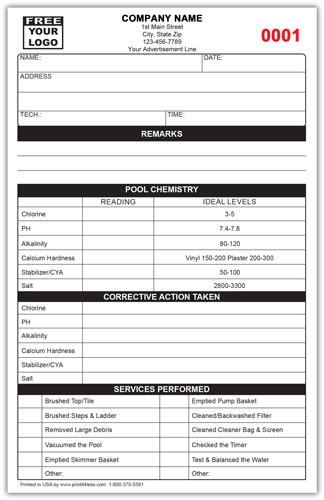 Pool Company Service Form