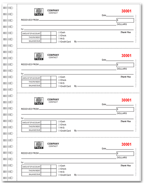 Business Cash Receipt Books