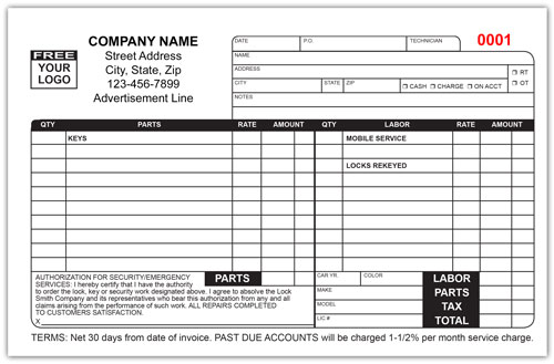 Security System Invoices