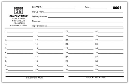 Shipping Load Tickets