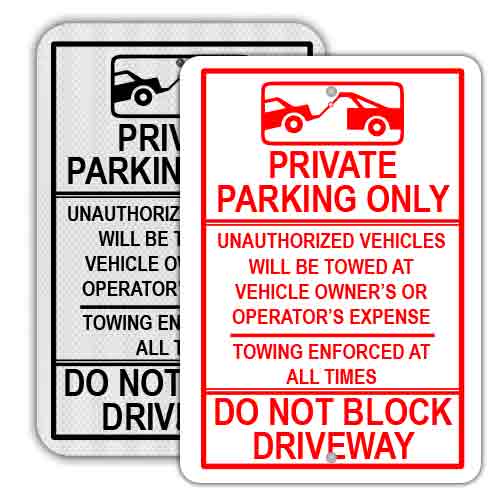 Printed Private Parking Signs