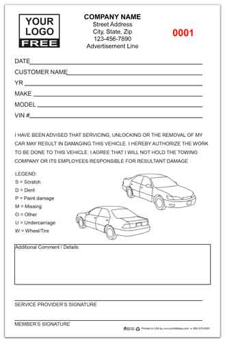 Towing Waiver Forms – Hold Harmless