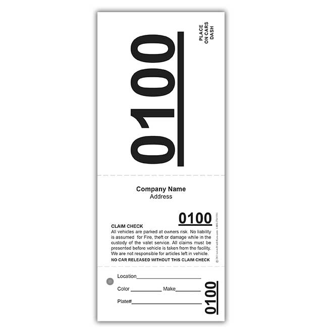 Valet Ticket