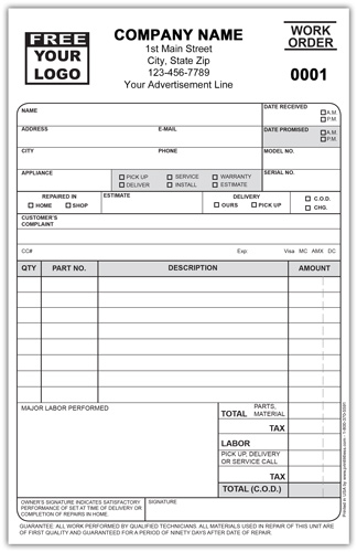 Work Order Invoice