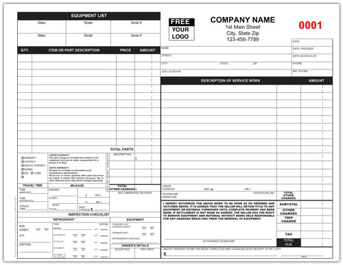Air Conditioning Invoice
