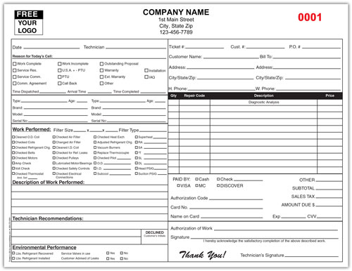 HVAC Repair Form