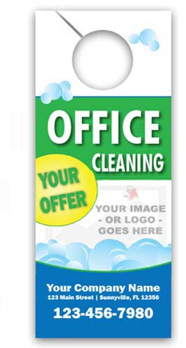 Office Cleaning Door Hanger – 1 sided