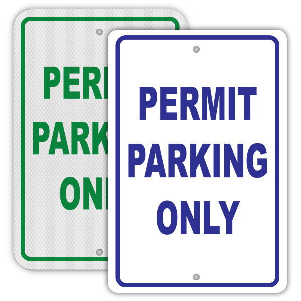 Permit Parking Only Sign 057